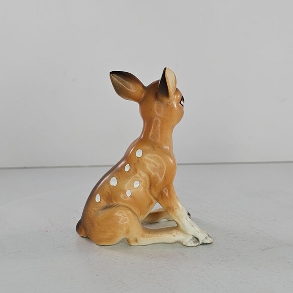 Vintage Lefton Deer Fawn Sitting Figurine H7192 - Picture 5 of 8